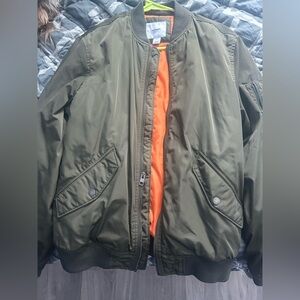 Dark green bomber jacket